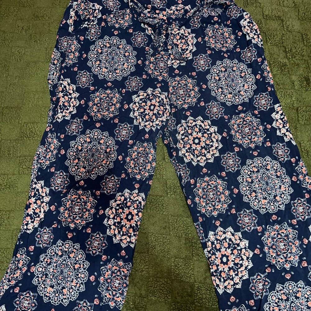 Navy Blue Mandala Print Pants